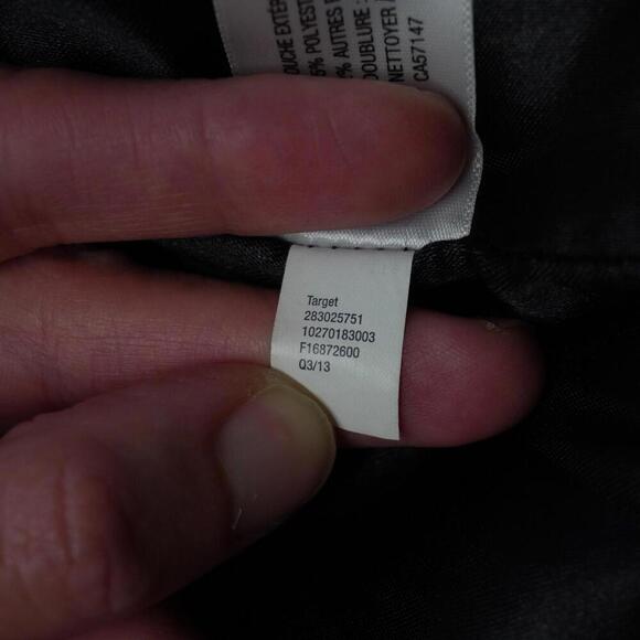 Merona Target Wool Blend Herringbone Tweed Pea Coat Black White Womens S Office - Picture 7 of 8